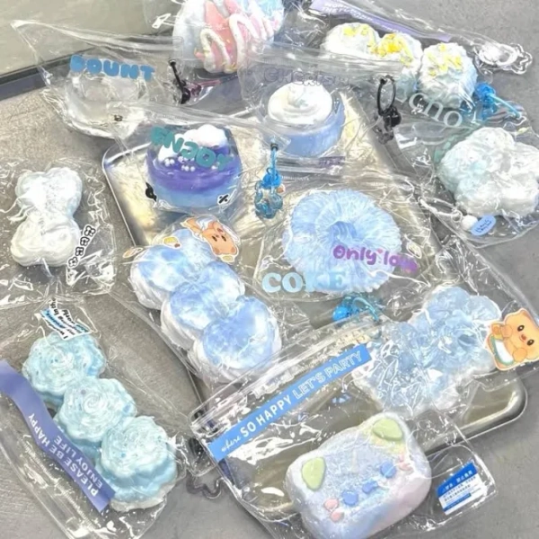 Taba Squishy Bundle Customize Theme Food |Animal lColor |Cute DesignsSqueezeToy| keychain |Stress Relief |Slime |Fun Fidget |Kawaii |Sensory