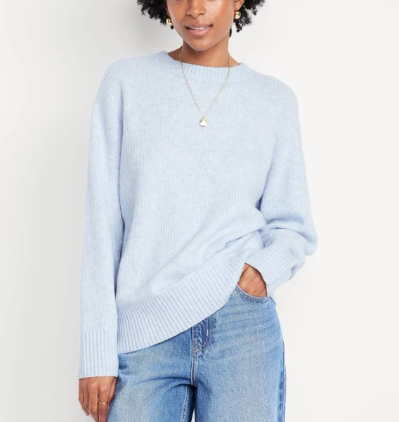 Old Navy Women's Sosoft Crew-Neck Tunic Sweater