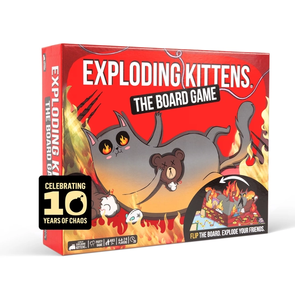 Exploding Kittens: The Board Game - The Action Packed Party Game to Celebrate their 10th Birthday - for 2-6 Players Aged 7+ - Walmart.com
