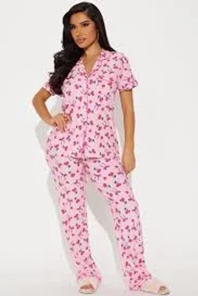 Sweet Cherry PJ Pant Set - Pink/combo