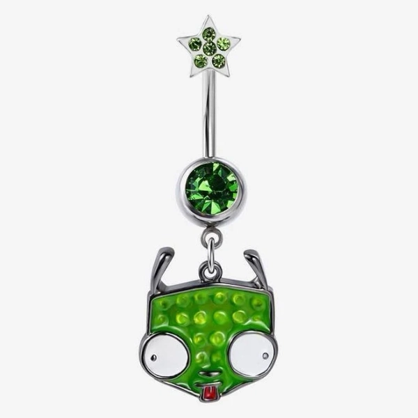 Invader Zim 14g Steel Bling Gir Navel Barbell