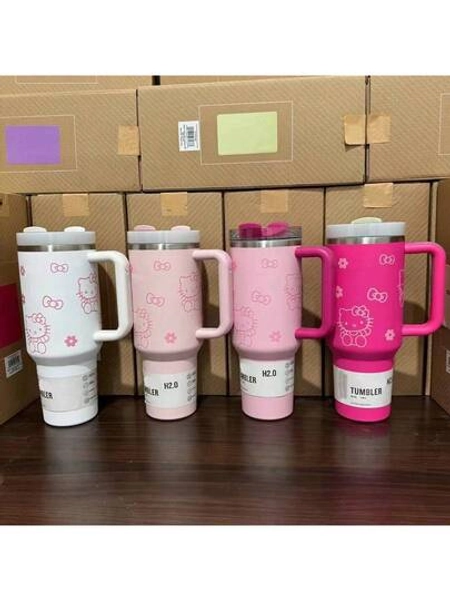  NEW Sanrio Sanrio Hello Kitty 40oz Vacuum Insulated Tumbler Stainless Steel Insulated Water Bottle Vacuum Thermal Flask For Women Men For Cold Hot Cup