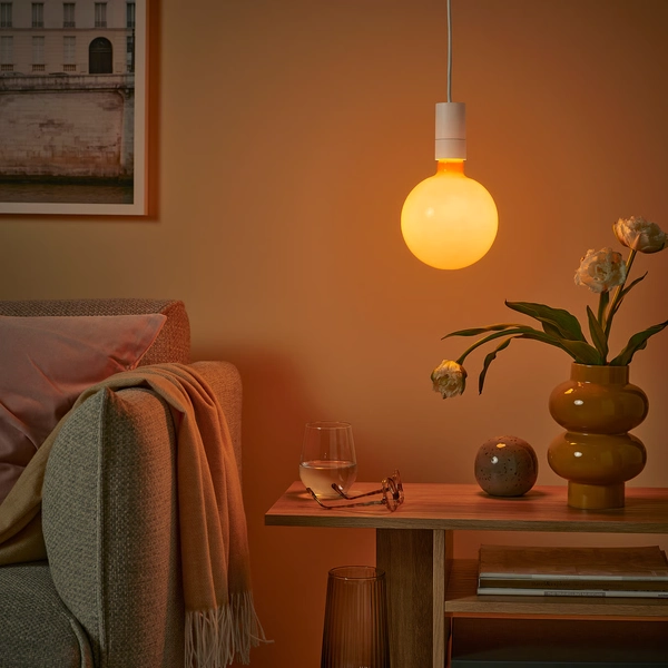 MOLNART Lâmpada LED E27 150 lúmenes - globo rosa-laranja 150 mm