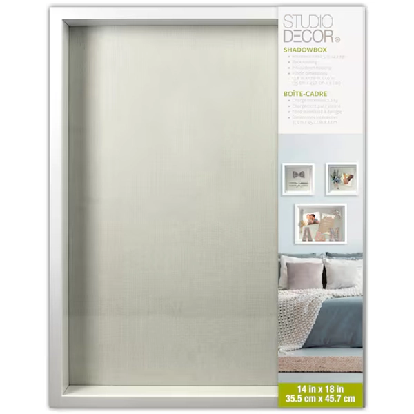 White Flat Shadow Box by Studio Décor® 