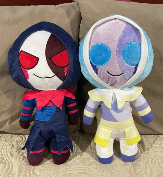 FNAF Lunar and Blood Moon Plushie - Soft Fabric, Cute, Plush Doll, Sun and Moon/Lunar and Earth Show, Birthday, Christmas Gift (15 inches)