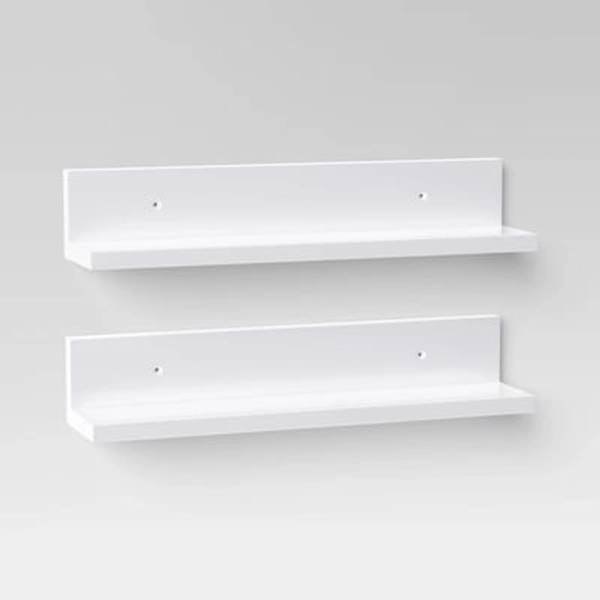 15" Wall Shelf Picture Ledge 2pk White - Room Essentials™