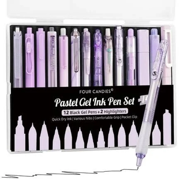 Four Candies 14Pack Pastel Gel Ink Pen Set