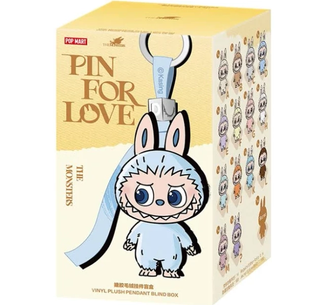 Pop Mart Labubu V4 The Monsters Pin for Love Series Plush Pendant Blind Box