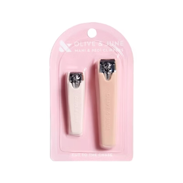 Olive & June Nail Clippers - 2pk: Metal, 3" Length, For Nails & Toenails