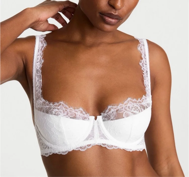 Rose Lace Uplift Balconette Bra