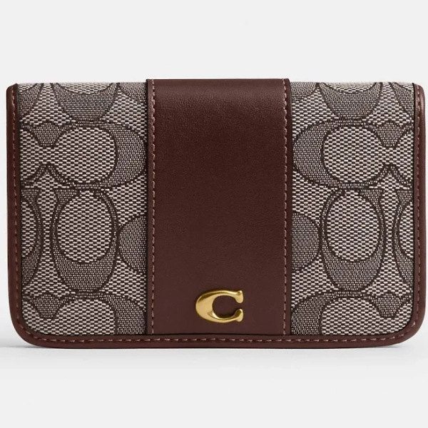Coach Women's Essential Slim Signature Jacquard Card Case