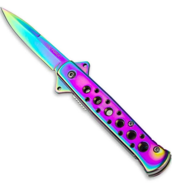 Modern Titanium Finish Pocket Knife