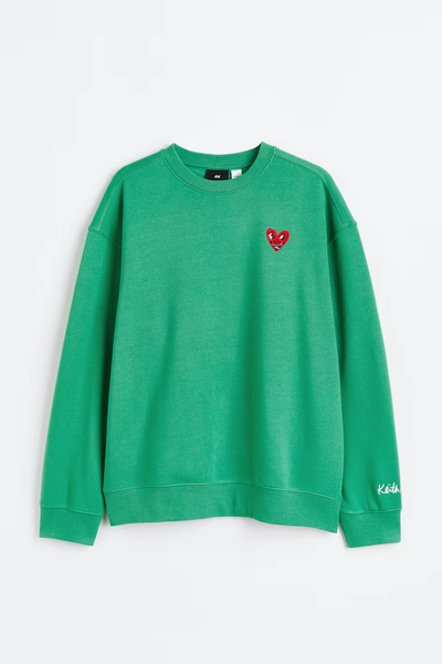 Loose Fit Sweatshirt - Green/Keith Haring