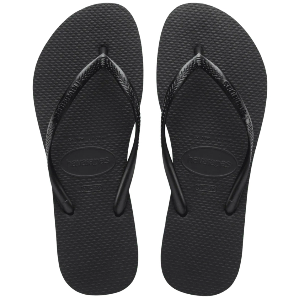 Women's Slim Flip Flops Black / 6