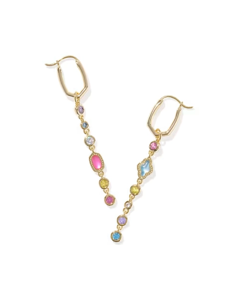 Mini Elisa and Abbie Gold Convertible Huggie Earrings