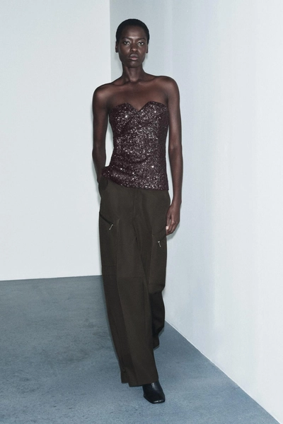 TOP BUSTIER LENTEJUELAS ZW COLLECTION LIMITED EDITION