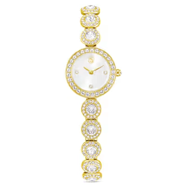 Una Angelic watch, Crystal bracelet, Gold tone, Gold-tone finish