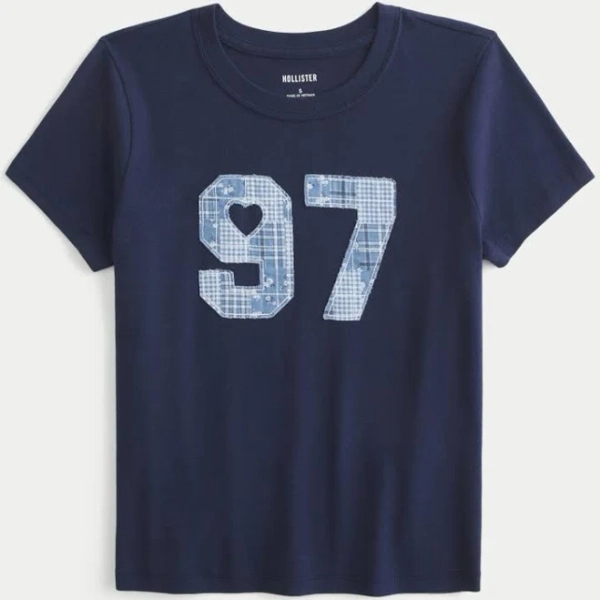 Hollister Women's Butterfly Graphic Baby Tee