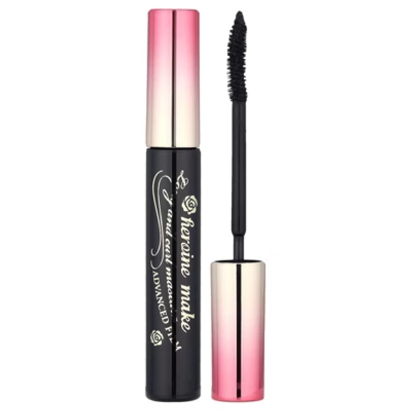 KissMe Heroine Make, Long & Curl Mascara, Advanced Film,  01 Jet Black, 0.21 oz (6 g)