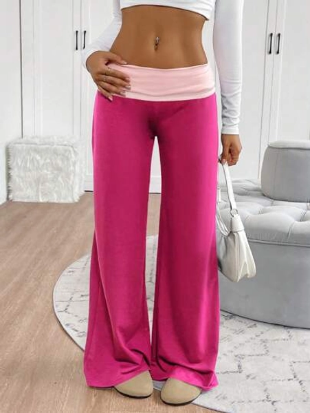 INAWLY Women's Solid Color Patchwork Minimalist Sweatpants, Casual Daily Wear Graduation,Back To School Outfits,Graduation,Teacher Outfits For Women,Back To School Fall Cloth For Women