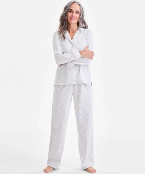 Charter Club Women's 2-Pc. Cotton Flannel Pajamas Set