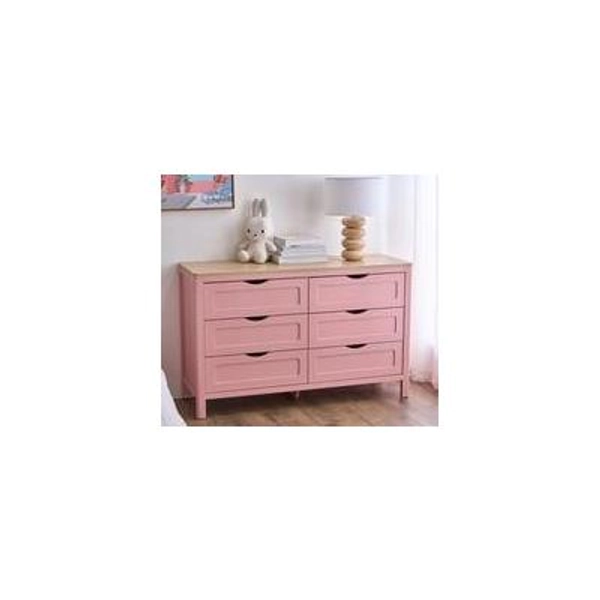 Rumi Chest Of 6 Drawers Pink