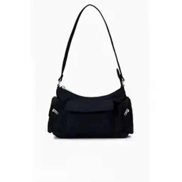 John Galt Women's Black-Navy Plain Shoulder Bag - Stylish Crossbody Purses for Everyday Use