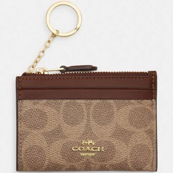 Coach Women's Mini Skinny ID Case in Signature Canvas
