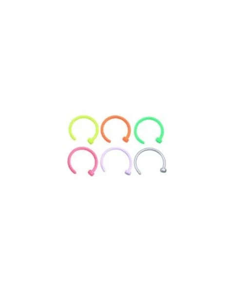 Spencer's 6-Pack Neon Hoop Nose Rings