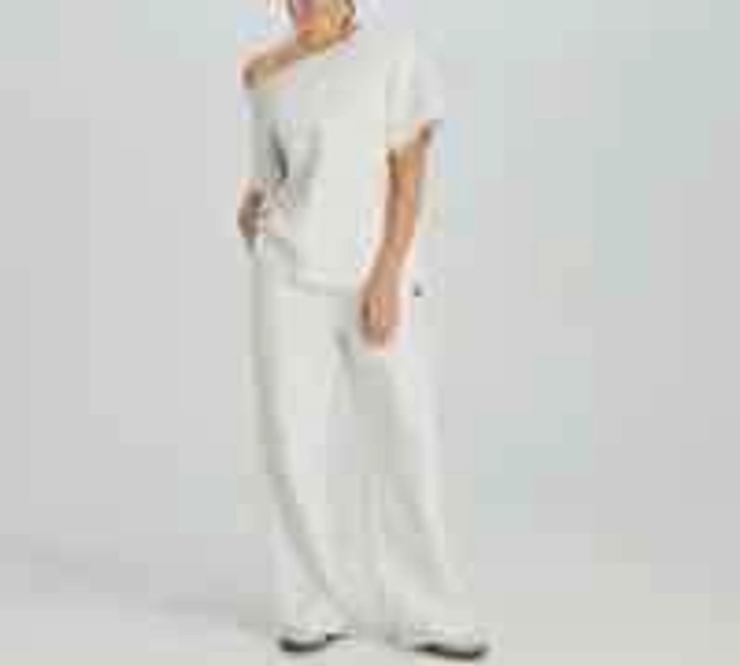 KatchMe Women's Leisure Solid Color Sloping Shoulder Short Sleeve - TikTok Shop