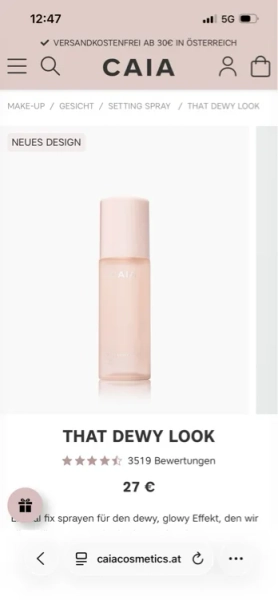 CAIA fixing Spray that dewy Look 