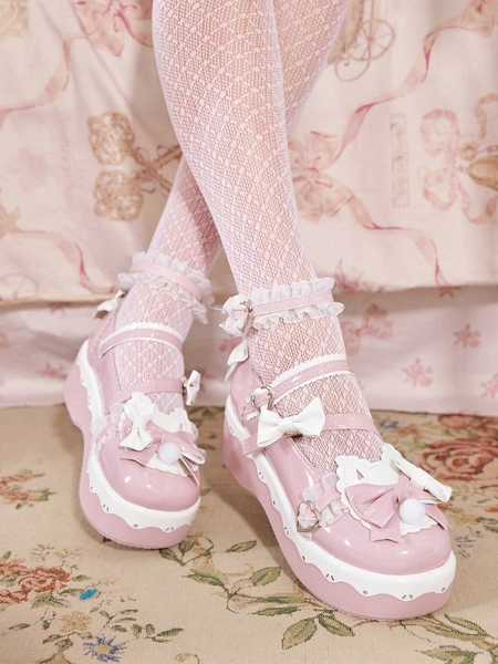 pink bow cat shoes
