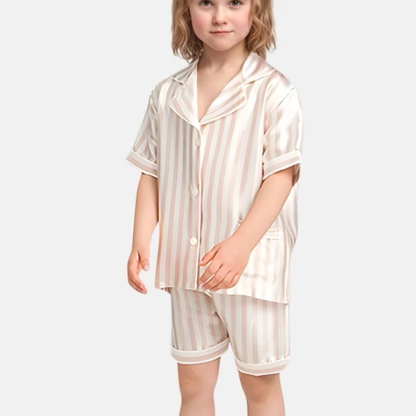 Kids Silk Stripe Pajamas