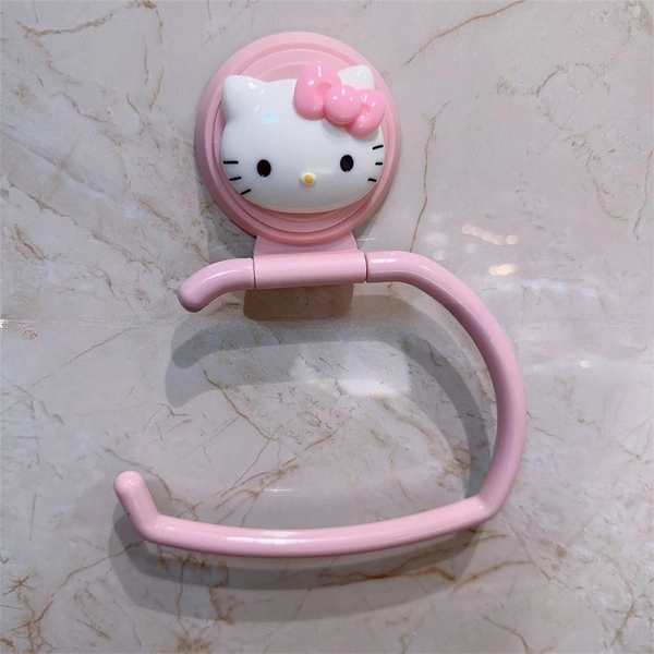This Is a Wall-Mounted Tissue Holder And Organizer in a Charming Pink Design, Featuring a Suction Cup Hook for Easy Installation Without Drilling. Made from Sturdy Plastic, It Offers a Space-Efficient Solution for Storing Toilet Paper Rolls