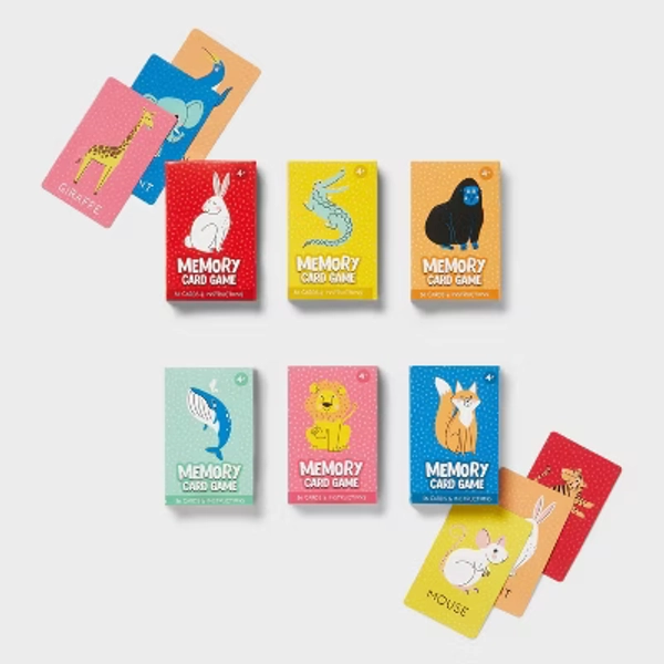 6ct Memory Card Game - Spritz™: Multi-Colored Party Favors, Paper Material, Ages 6+