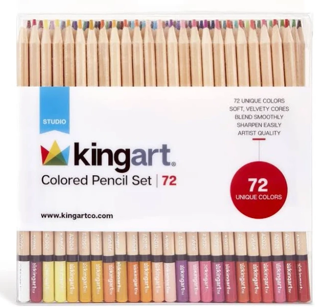 Kingart Studio Colored Pencils Set of 72