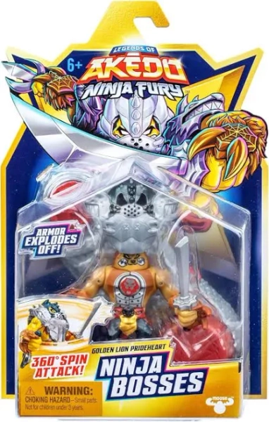 Legends of Akedo Ninja Bosses Golden Lion Prideheart Mini Battling Action Figure