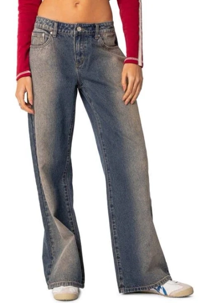 Edikted Women's Raelynn Washed Low Rise Jeans