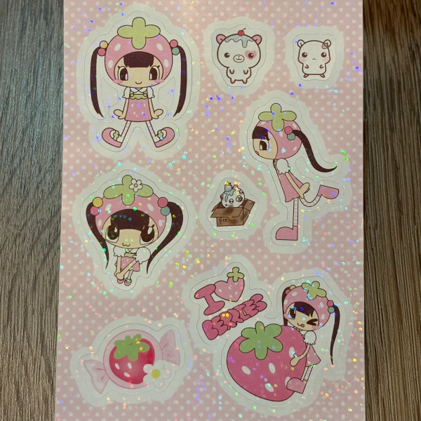 strawberrier sticker sheet