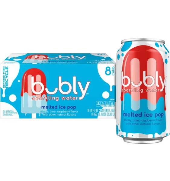 Bubly Sparkling Water Melted Ice Pop Seltzer Water