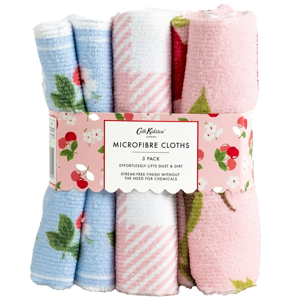 Cath Kidston Microfibre Cloths 3pk