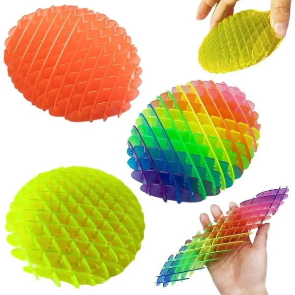 Mini Fidget Worm Toy 3 PCS - Stress Relief Fidget Toys for Kids&Adults,Elastic Mesh Toys,Sensory Slug Fidget Toy,Resistance Fidget Toys,Anxiety Relief