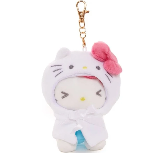 Hello Kitty Frightened Plush Mascot Keychain