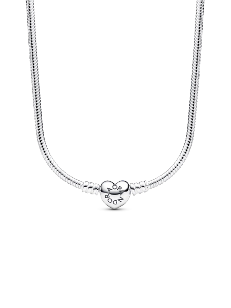 Pandora Moments Heart Clasp Snake Chain Necklace