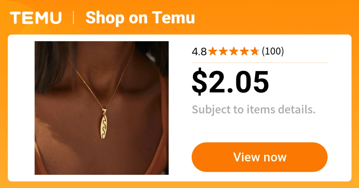 1pc fashion wave oval surfboard pendant stainless steel - Temu