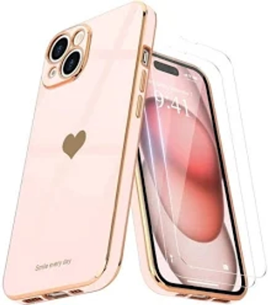 Love-Heart Luxury Case for Apple iPhone 15