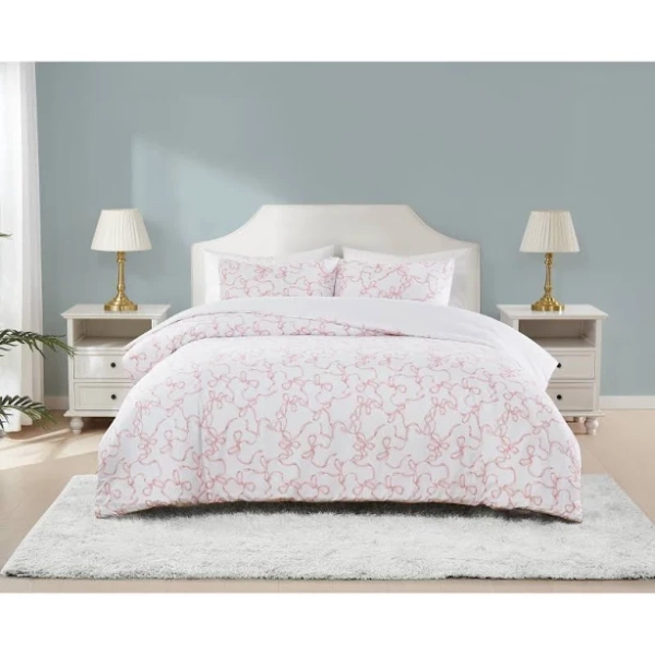 Truly Soft Printed Bow Comforter Set