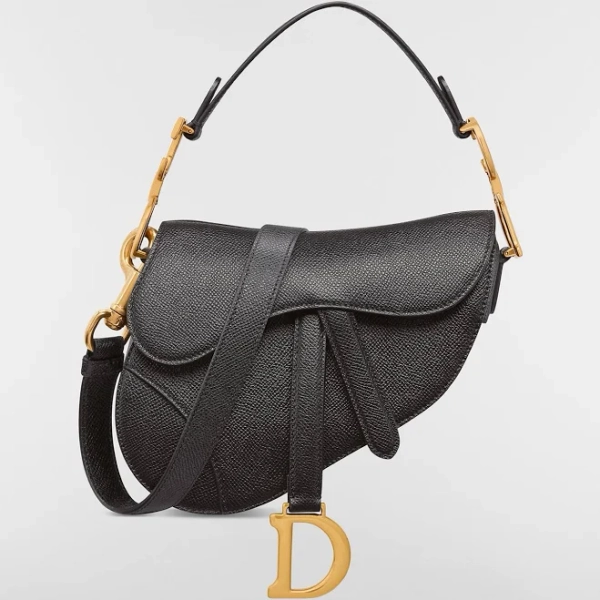 Dior Women's Mini Saddle Bag in Grained Calfskin