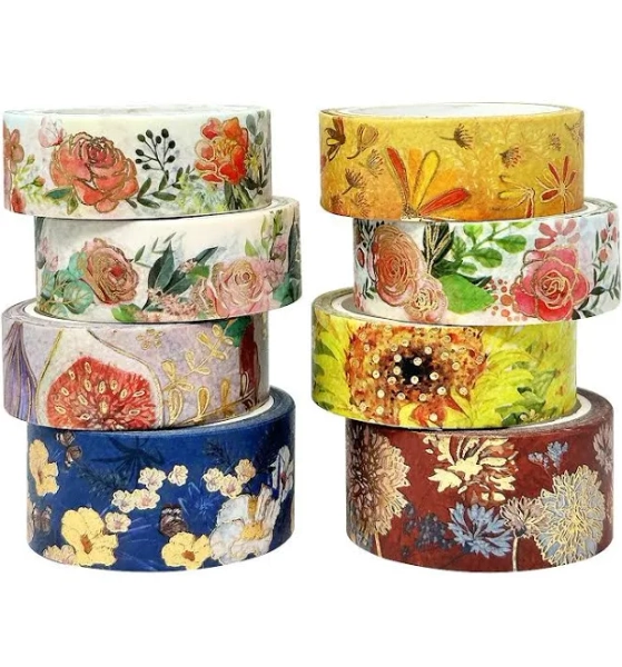 Wrapables Nature Metallic Foil Washi Tape Set