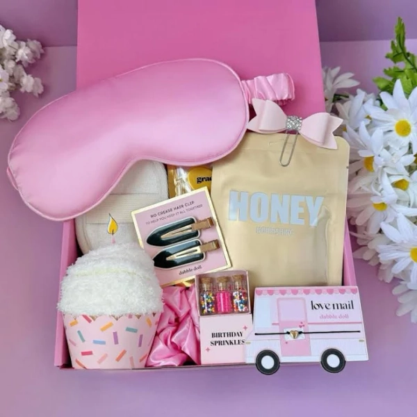 Dabble Doll Pink Girly Birthday Gift Box